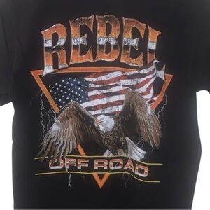 Rebel Off Road Black Graphic Short Sleeve Tee Shirt